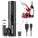 Abridor de Vinho Elétrico 6 Segundos | Kit Completo com 3 Acessórios