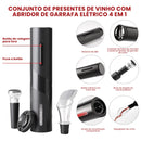 Abridor de Vinho Elétrico 6 Segundos | Kit Completo com 3 Acessórios